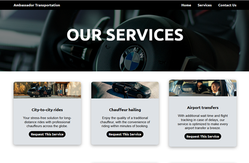 Ambassador-transportation website